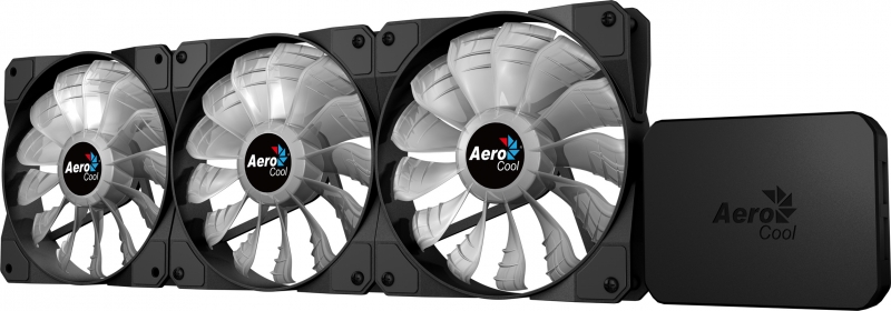 Комплект вентиляторов Aerocool P7-F12 PRO (3*120мм, подстветка, 120x120x25мм, 14дБ, 1200об/мин)