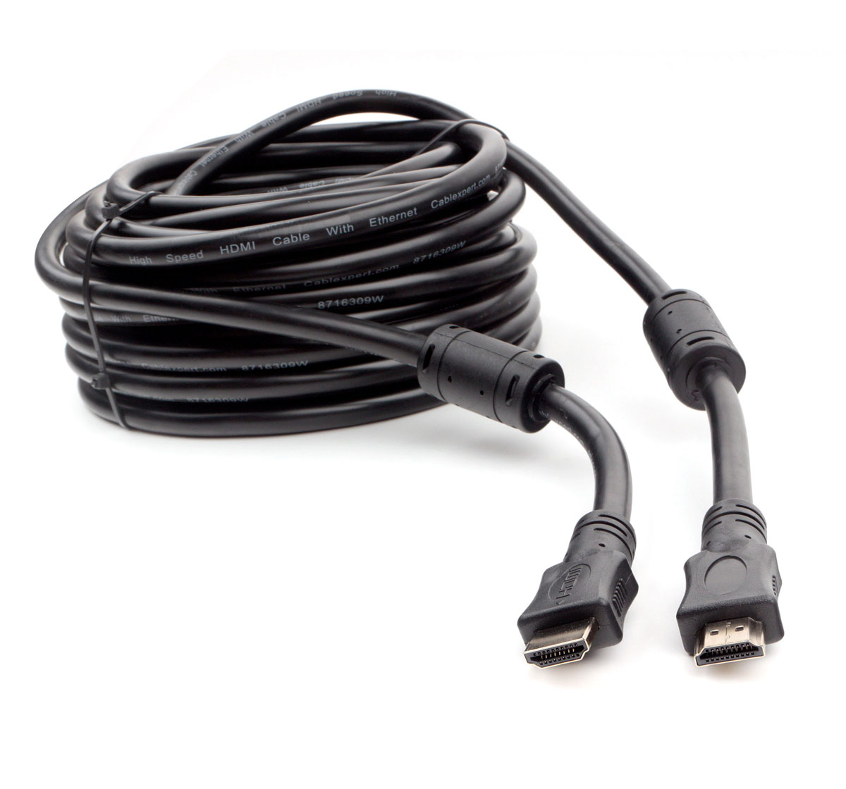 Кабель соединительный HDMI (m) < - > HDMI (m) 15.0м, ver 1.4, Cablexpert, ферритовые кольца, черный