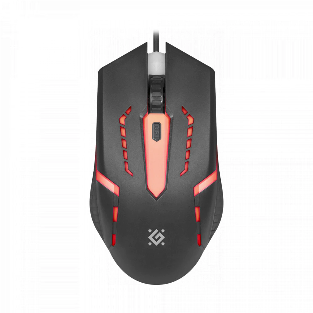 Мышь проводная Defender Flash MB-600L 7цветов 4 кнопки 800-1200dpi черный