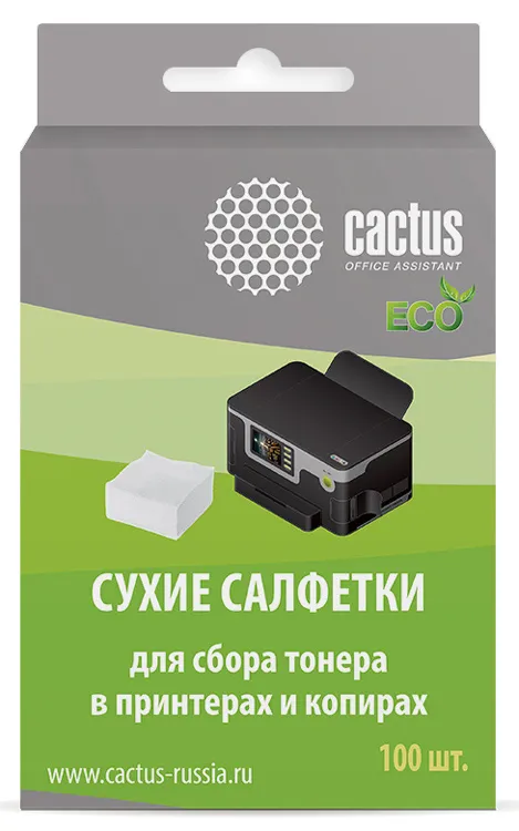 Салфетки Cactus CS-P2003E- сухие, для сбора тонера (100шт)