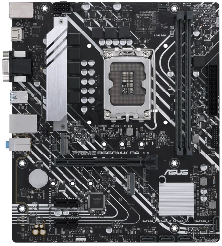 Материнская плата Socket-1700 ASUS PRIME B660M-K D4 (B660) 2*DDR4 1*PCI-Ex16 2*PCI-Ex1 M.2 HDMI VGA 