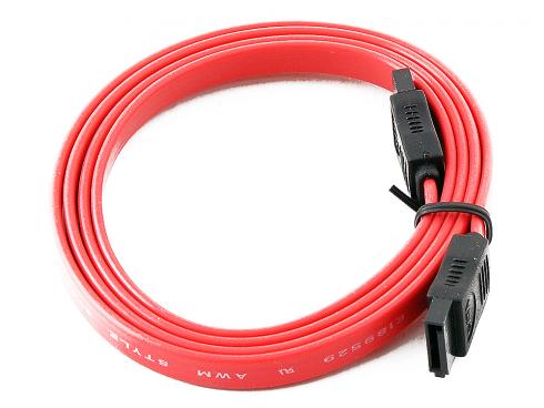 Кабель интерфейсный SATA  50см, ATCOM, угловой разъем, защелка, черный