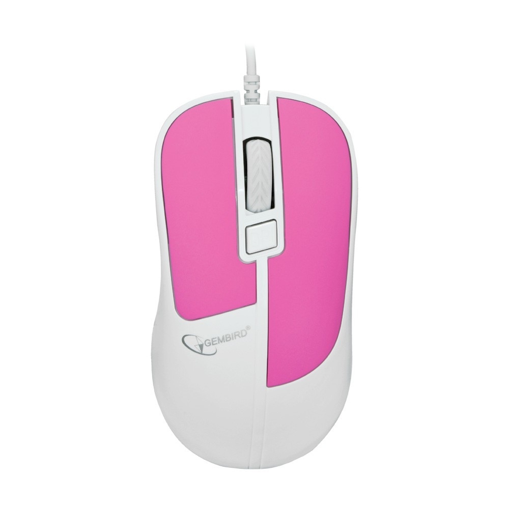 Мышь проводная Gembird MOP-410-P soft touch фиолетовый