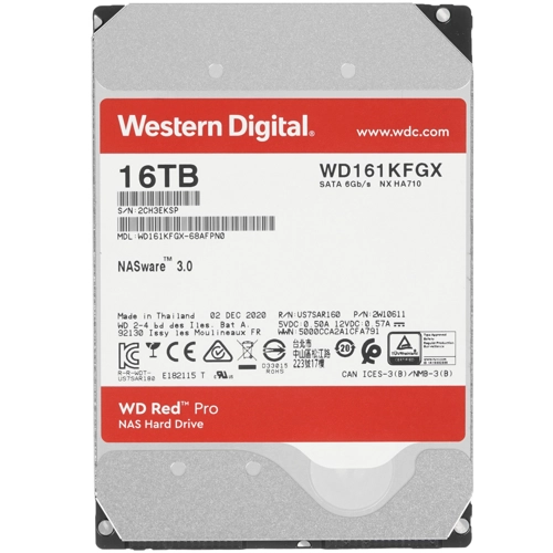 Жесткий диск SATA 16Tb WD Red Pro 7200rpm 512Mb SATA-3