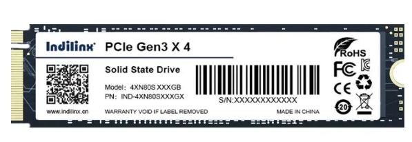Накопитель SSD M.2 1Tb Indilinx 4XN80S (PCI-E 3.0 x4, 2300/1600 Мбайт/сек)