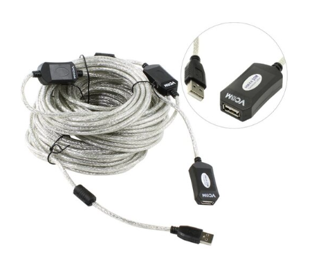 Кабель USB2.0 Am < - > Af удлинительный 25.0м, Aopen (активный)