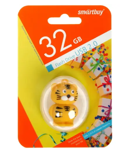Флешка .32Gb SmartBuy Wild Series Тигр