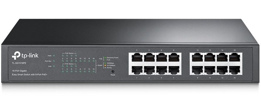 Коммутатор 16 port TP-LINK TL-SG1016PE 1000 Мбит/сек 8*PoE