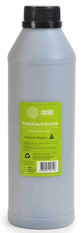 Тонер для Kyocera Universal, Cactus CS-TKY-1000 черный флакон 1000гр