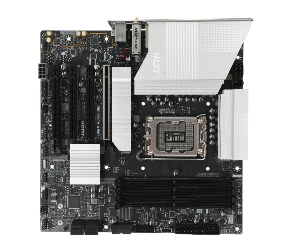 Материнская плата Socket-1851 MSI PRO B860M-A WIFI (B860) 4*DDR5 HDMI DP mATX