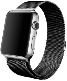 Ремешок Gurdini Titanium Milanese Loop Apple Watch 42/44/45/46/49mm черный