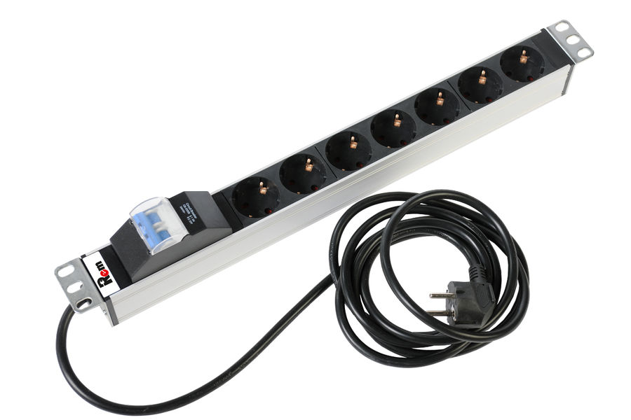 Блок распределения питания Rem (R-16-7S-A-440-3) гор.размещ. 7xSchuko