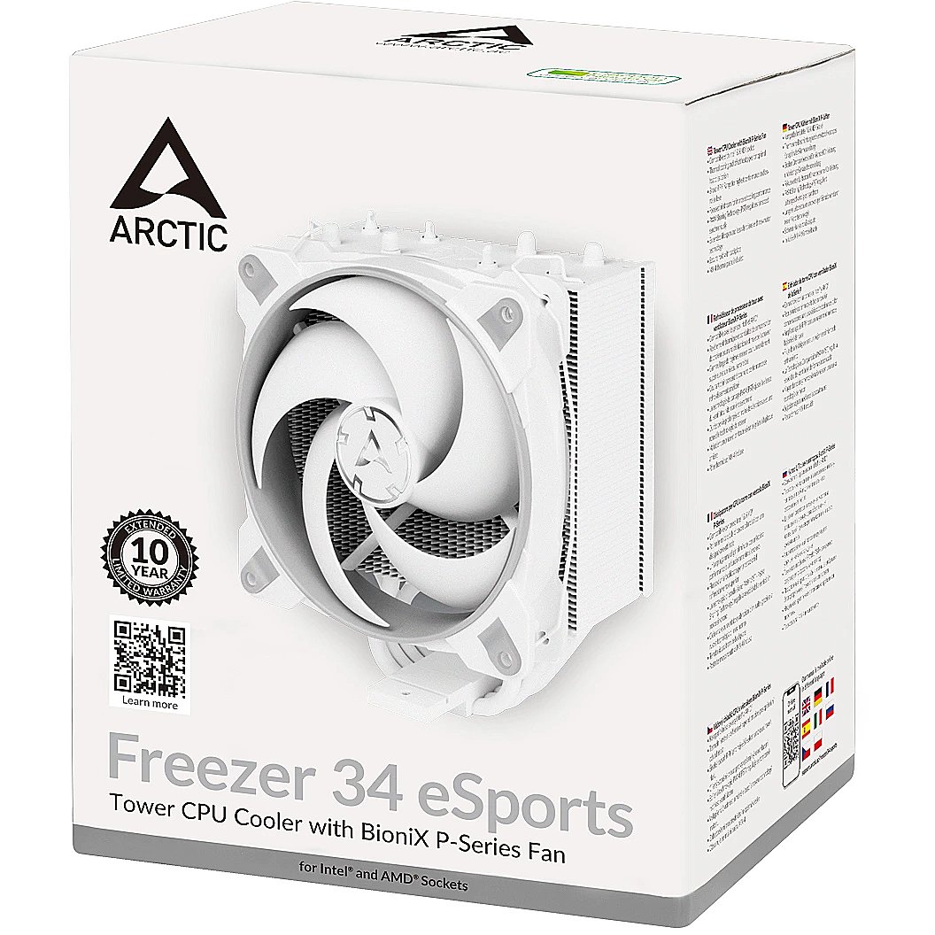 Кулер для процессора Arctic Freezer 34 eSports (4-pin, 1200/AM4, 200-2100 об/мин, 28 дБА, 200 Вт, Al