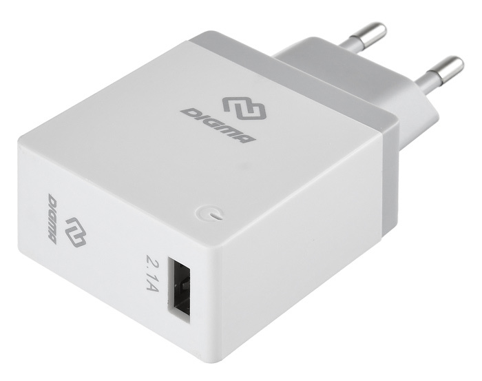 Сетевое зарядное устройство Digma DGWC 10W USB-A White