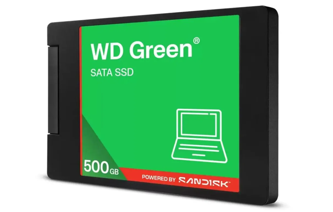 Накопитель SSD SATA 500Gb WD Green WDS500G5G0A (TLC, 545/510 Мбайт/сек)