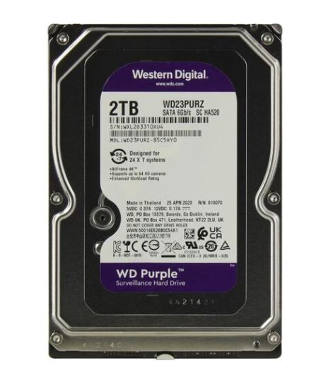 Жесткий диск SATA .2Tb WD Purple 5400rpm 64Mb SATA-3