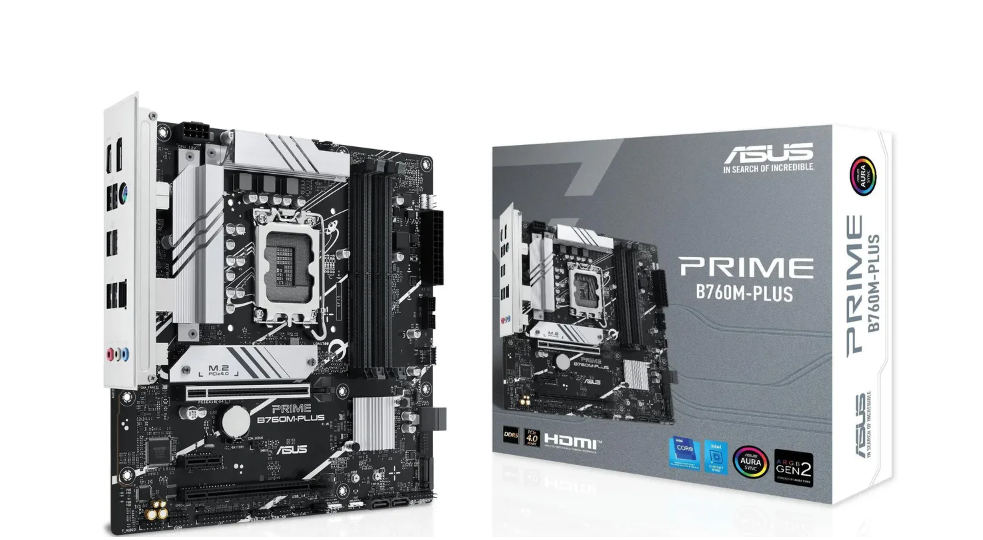 Материнская плата Socket-1700 ASUS PRIME B760M-PLUS (B760) 4*DDR5 HDMI DP mATX