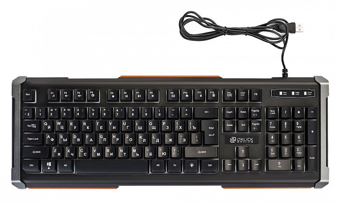 Клавиатура проводная Oklick 717G LED DEATH GAMER Rainbow Led черный