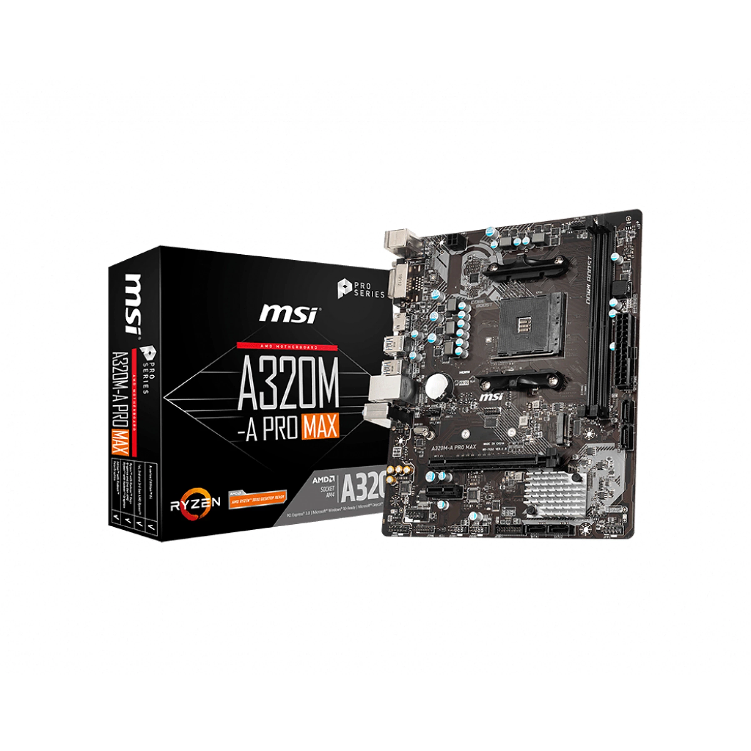 Материнская плата Socket AM4 MSI A520M-A PRO (A520) 2*DDR4 HDMI DVI mATX