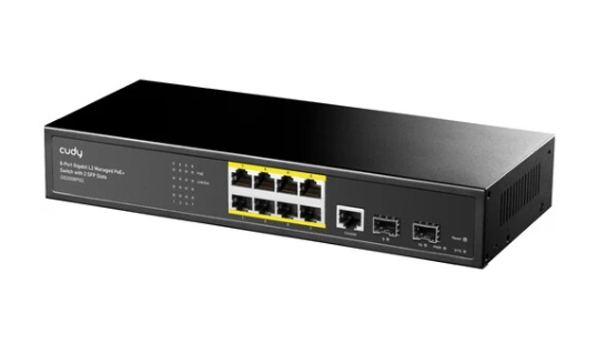 Коммутатор 8 port Cudy GS2008PS2 1000Мбит/с 8*PoE 2*SFP