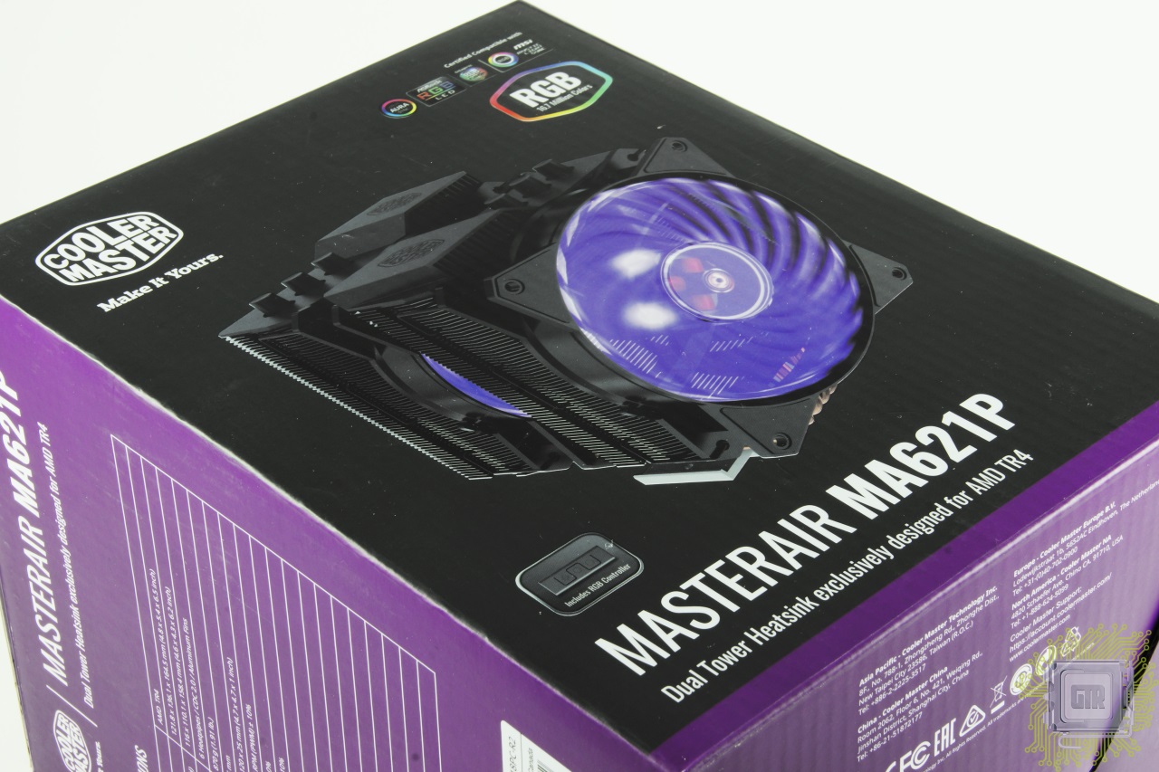 Кулер для процессора Cooler Master MasterAir MA621P TR4 (4pin, SP3/TR4, 600-1800об/мин, 31дБ)