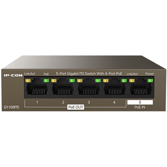 Коммутатор 5 port IP-COM G1105PD 1000 Мбит/сек 4*PoE