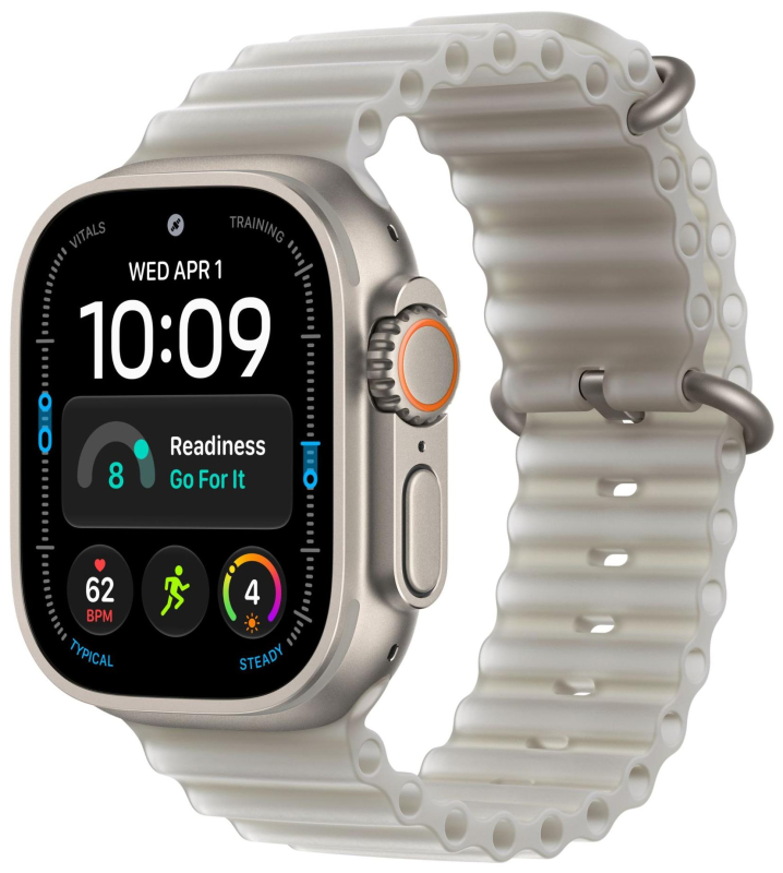 Смарт-часы Apple Watch Ultra 4 49mm Natural Titanium Ocean Band TransluGray