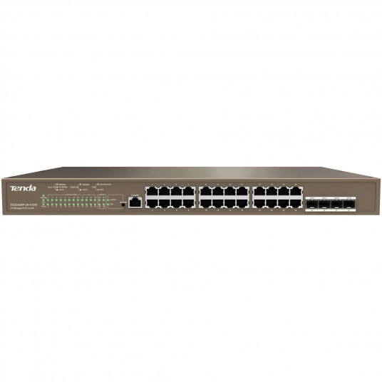 Коммутатор 24 port Tenda TEG5328P-24-410W 1000 Мбит/с 24*PoE 4*SFP