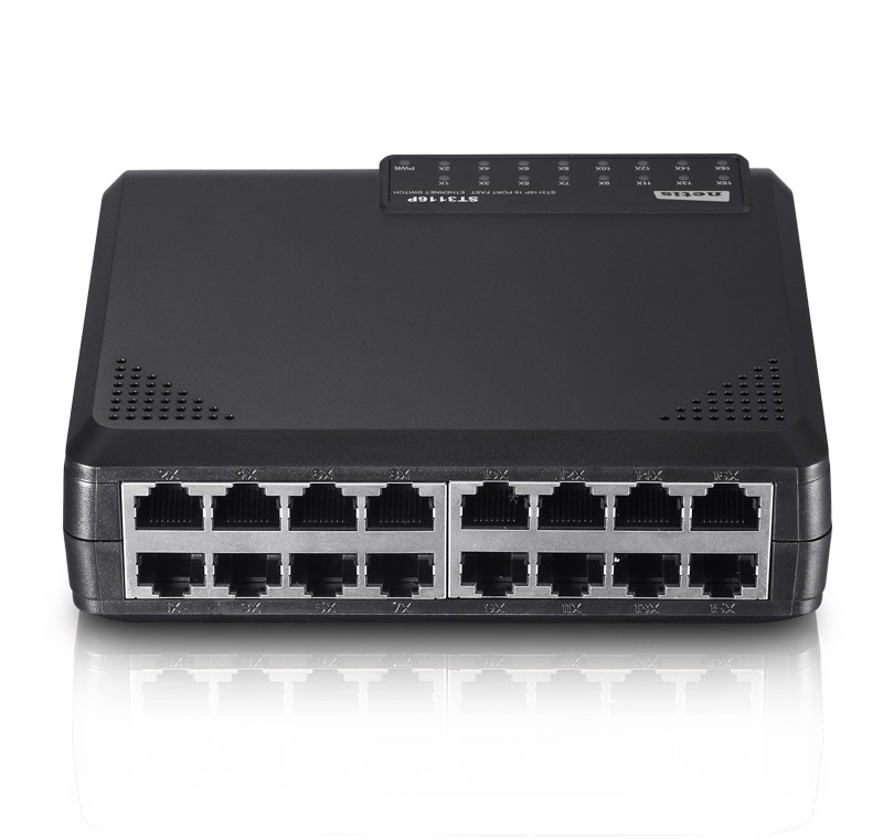 Коммутатор 16 port NETIS ST3116P 100 Мбит/с черный