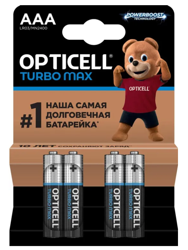 Элемент питания AA, 1.5V,  4шт, Opticell Turbo MAX LR6