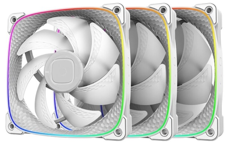 Комплект вентиляторов Geometric Future Squama 2503W Triple Pack ARGB White