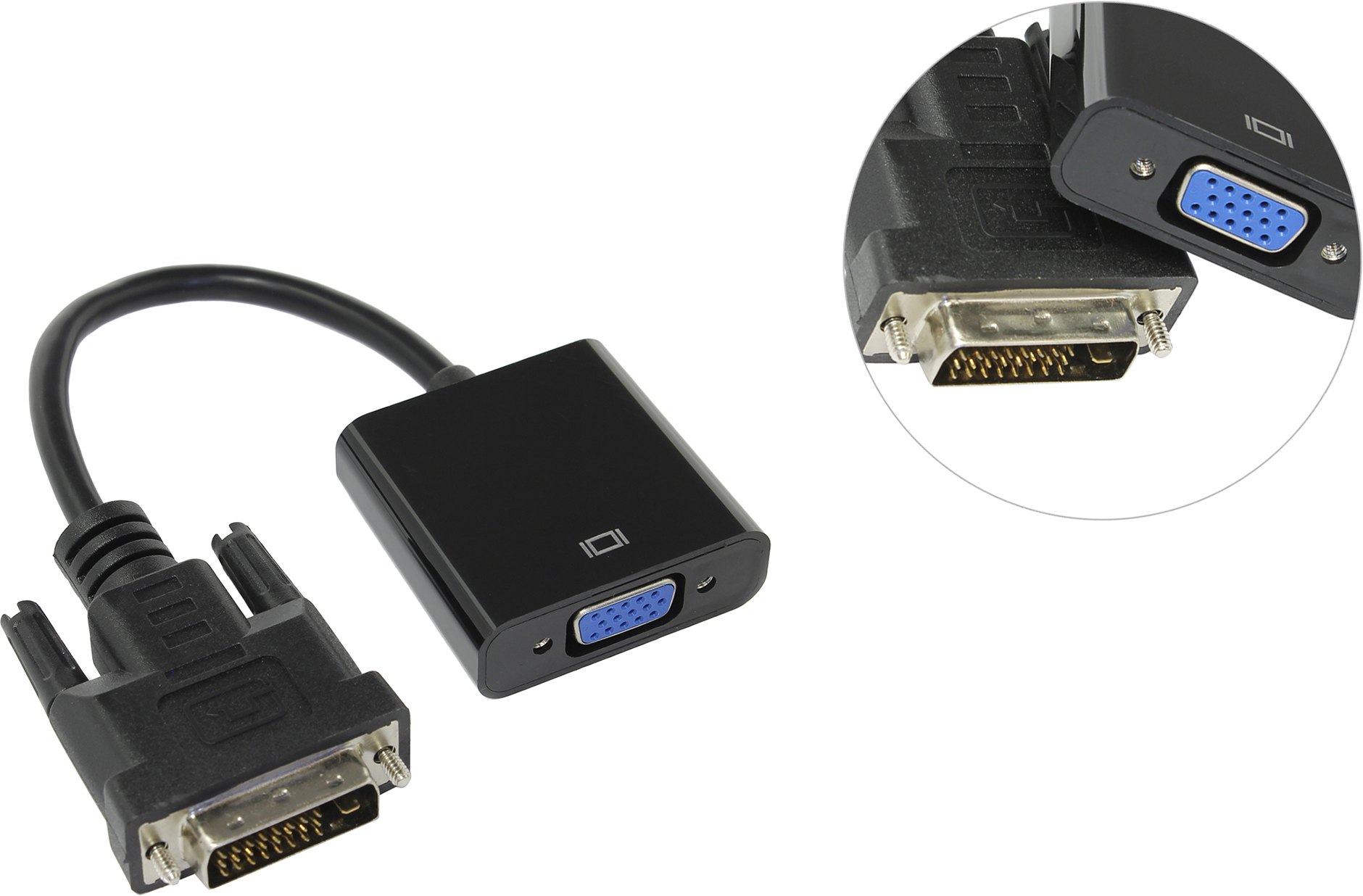 Кабель-переходник DVI-D (m) < - > VGA (f), Cablexpert