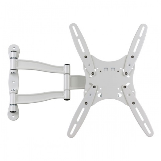 Крепление для телевизора Kromax Techno-5 White (настенное, регулируемое, с коленом, max 35кг, VESA 400)