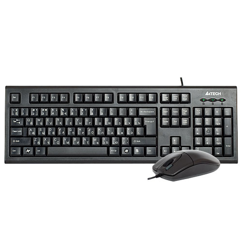 Комплект проводной (клавиатура+мышь) A4Tech KR-8520D Black