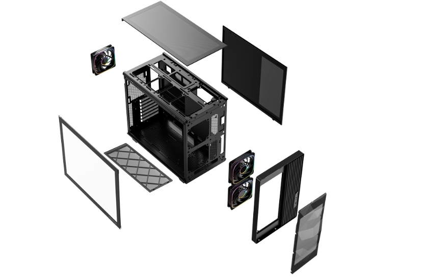 Корпус Powercase TX5 ARGB mATX чёрный