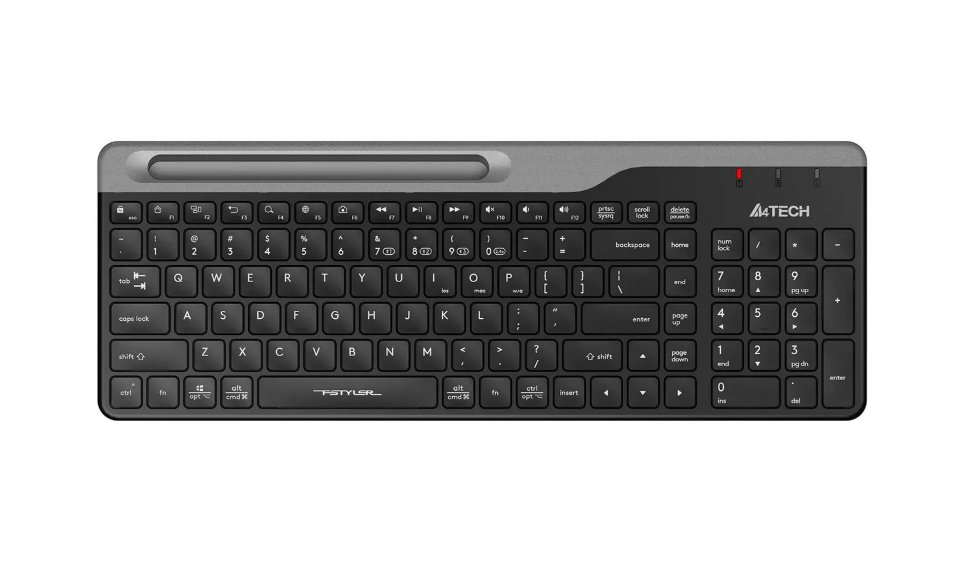 Клавиатура беспроводная A4Tech Fstyler FBK25 USB BT/Radio slim Multimedia Black-Gray