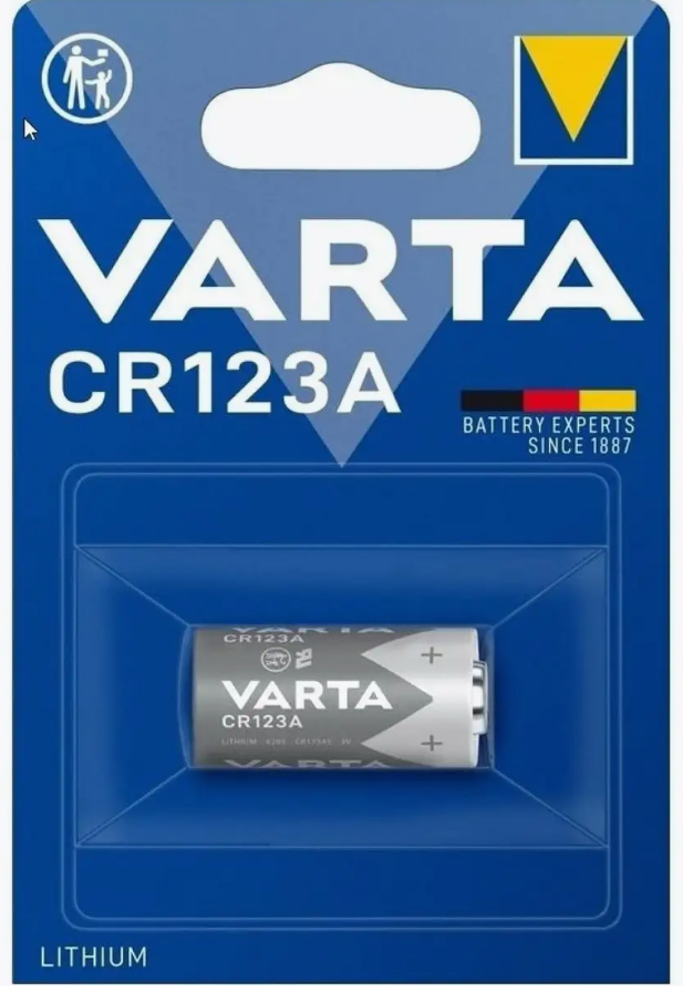 Элемент питания CR123A, 3V, 1шт, Varta Professional CR123A BL1 Lithium