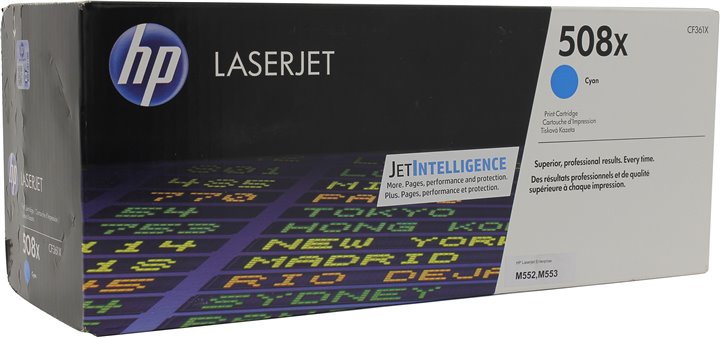 Картридж лазерный HP 508X (CF361X) для HP Color LaserJet Enterprise M552 голубой