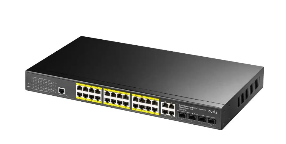 Коммутатор 28 port Cudy GS2028PS4-300W 1000Мбит/с 24*PoE 4*SFP