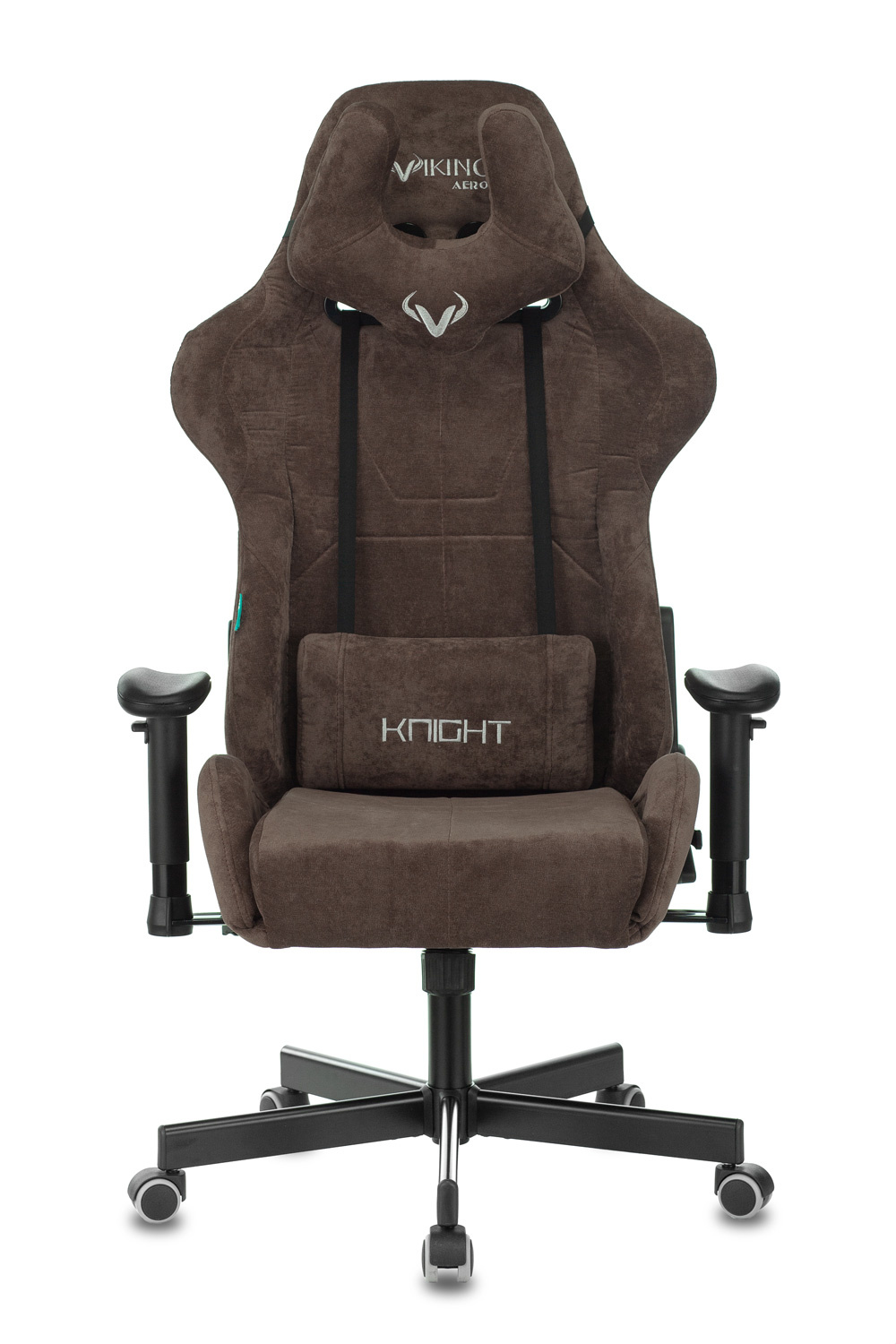 Кресло Zombie VIKING KNIGHT Fabric (ткань, мех. качания, крест. металл, до 150 кг) Коричневый