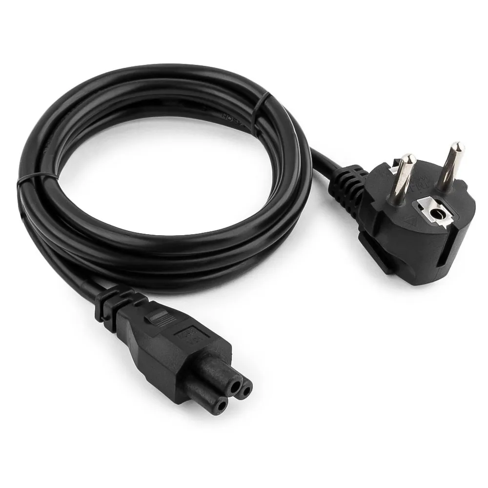 Кабель питания 220V   1.0м  для ноутбуков (евровилка)