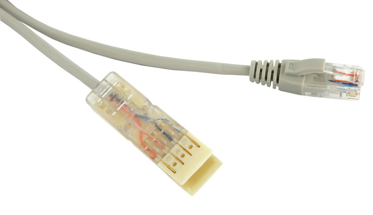 Кабель патч-корд Patch cord 110 тип-RJ45  3м, 2 пары, Hyperline