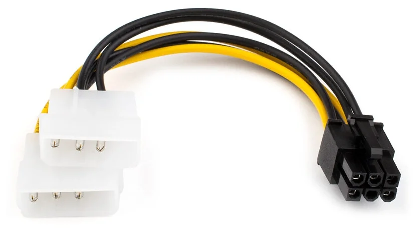 Кабель-удлинитель 6pin PCI-E --> 2*MOLEX (m), ATCOM AT6185