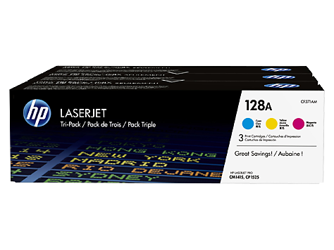 Картриджи (комплект) HP 128A (CE320A/CE321A/CE322A/CE323A) для HP CM1415/CP1525, голубой, пурпурный, желтый