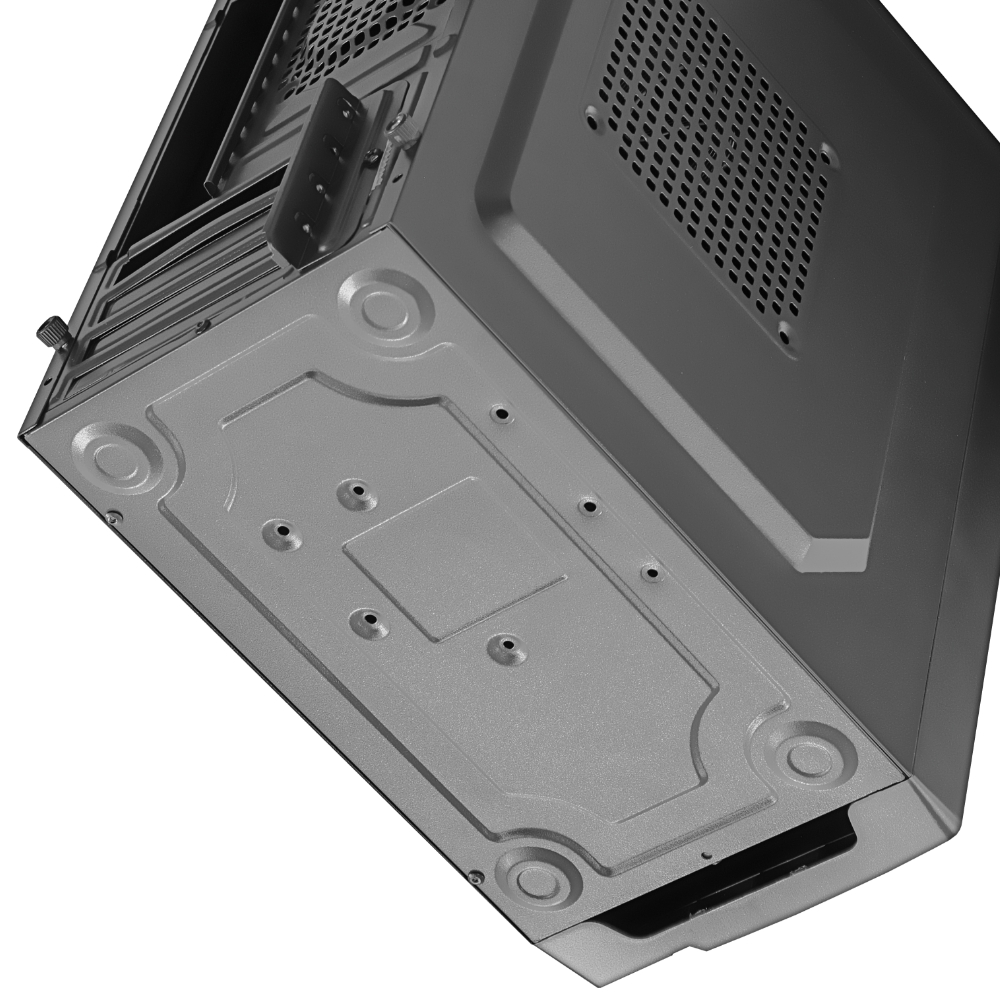 Корпус Ginzzu B200, 2xUSB2.0, 1xUSB 3.0, без вентиляторов, без БП, mATX, чёрный