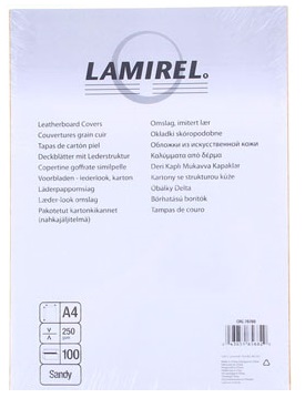 Обложка для переплёта Lamirel A4 Delta (тиснение под кожу, 250 мкм., 100 шт) песочная