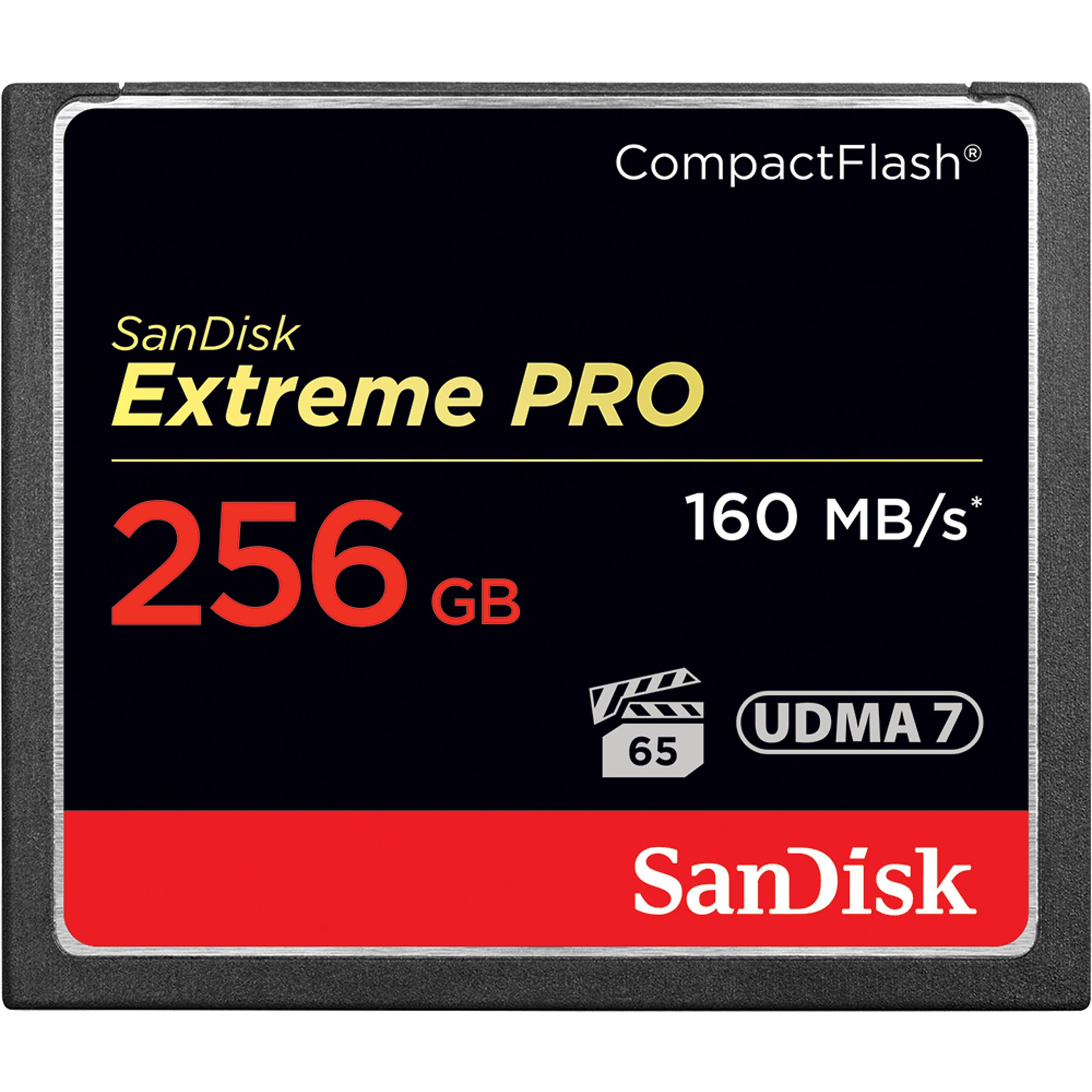 Карта памяти CF 256Gb Sandisk Extreme Pro 160Mb/s