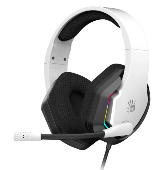 Наушники проводные A4Tech Bloody G260p 2м мониторные USB белый/черный