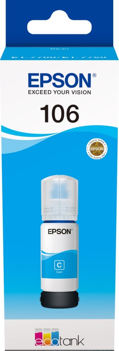 Картридж струйный EPSON 106C для Epson L7160/7180, голубой