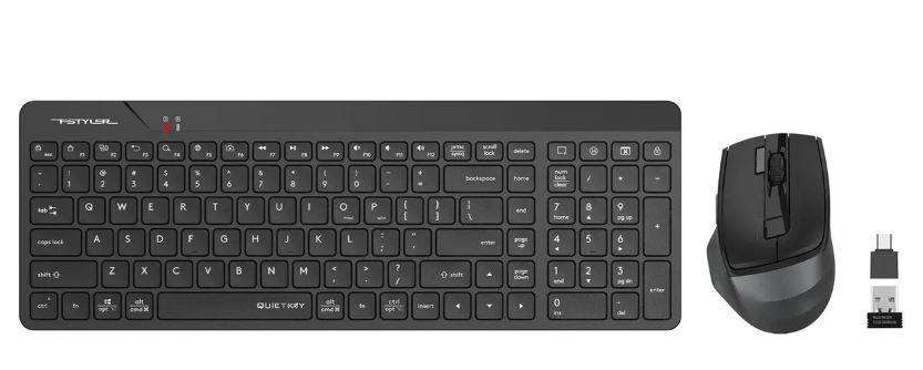 Комплект беспроводной (клавиатура+мышь) A4Tech Fstyler FG2400 Air2 Wireless черный